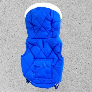 Quilted dog parka.